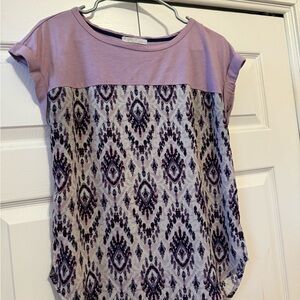 Rewind Purple Boxy Graphic Blouse